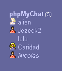 Lista de usuários Lista de usuários